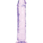 Shots RealRock Realistic Dildo | Clear 8" Big Dildo | Straight Purple Suction Cup Dildo