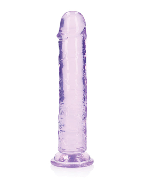 Shots RealRock Realistic Dildo | Clear 8" Big Dildo | Straight Purple Suction Cup Dildo