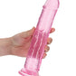 Shots RealRock Realistic Dildo | Clear 9" Big Dildo | Straight Pink Dildo | Suction Cup Dildo