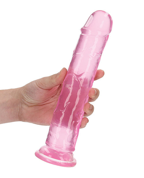 Shots RealRock Realistic Dildo | Clear 9" Big Dildo | Straight Pink Dildo | Suction Cup Dildo