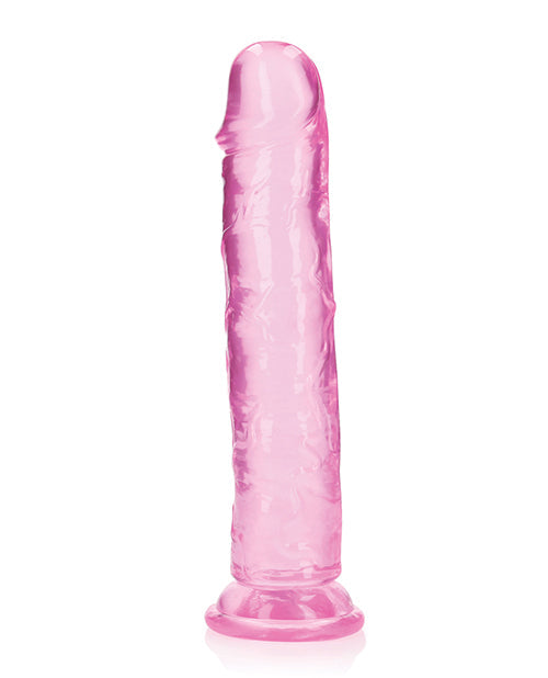 Shots RealRock Realistic Dildo | Clear Suction Cup Dildo | 10" Big Dildo | Straight Pink Dildo