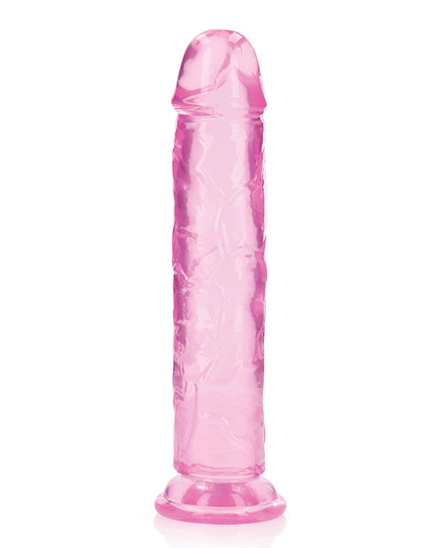 Shots RealRock Realistic Dildo | Clear Suction Cup Dildo | 10" Big Dildo | Straight Pink Dildo