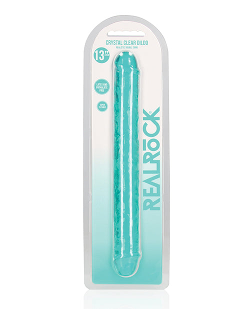 Shots RealRock Realistic Dildo | Crystal Clear 13" Big Dildo | Turquoise Double Dildo | Anal Dildo