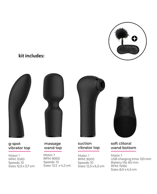 Shots G Spot Vibrator | Switch Pleasure #5 Clit Vibrator Kit | Black Clit Sucking Vibrator | Best Vibrator for Women