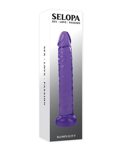 Selopa Slimplicity Realistic Dildo | Purple 5" Big Dildo | Latex-Free Large Dildo | Slim Basic Dildo