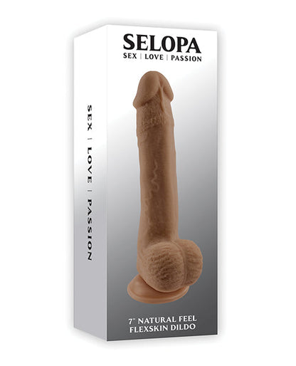 Selopa Natural Suction Cup Dildo | Feel 7" Big Dildo | Flexskin Dark Realistic Dildo