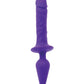 Together Double Dildo | 11" Big Dildo | Double Dildo and Butt Plug Combo | Purple Large Dildo