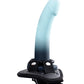 VeDO Duo Silicone Dildo w/Harness - Turquoise/Black