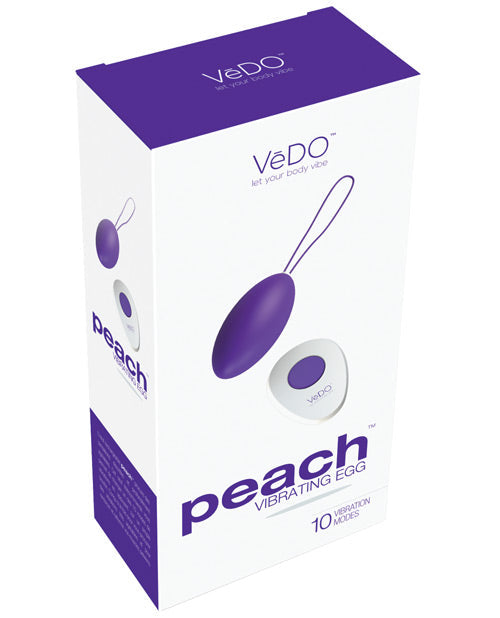 VeDO Peach Rechargeable Egg Vibe - Into You Indigo