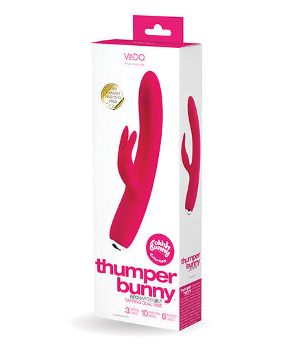 VeDO Thumper G Spot Vibrator | Bunny Rechargeable Dual Clit Vibrator | Pretty in Pink | Best Vibrator for Women