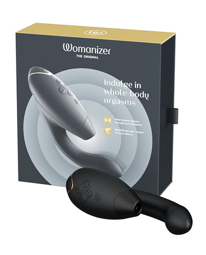 Womanizer Duo 2 Rabbit Vibrator | Black G Spot Vibrator | Waterproof Clit Sucking Vibrator | Best Vibrator for Women