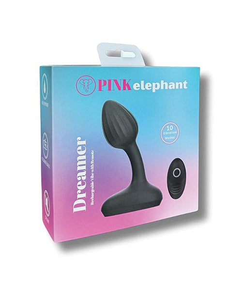 Pink Elephant Dreamer Rechargeable Vibe w/Remote - Black