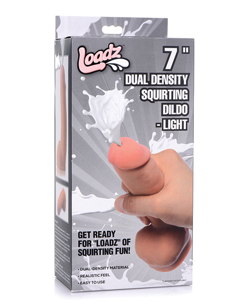 Loadz 7" Big Dildo | Dual Density Squirting Dildo | Light Ejaculating Dildo | Cumming Dildo