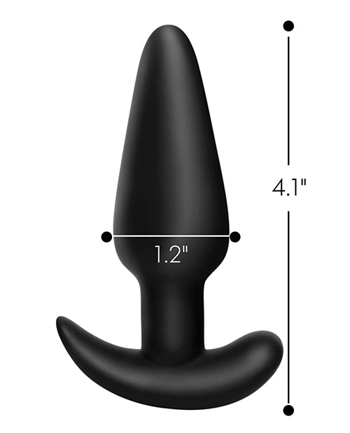 Bang! 21X Vibrating Silicone Butt Plug w/Remote - Black