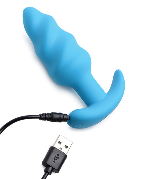 Bang! 21X Vibrating Butt Plug w/Remote Control - Blue