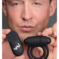 Bang! Vibrating Cock Ring & Bullet w/Remote Control - Black