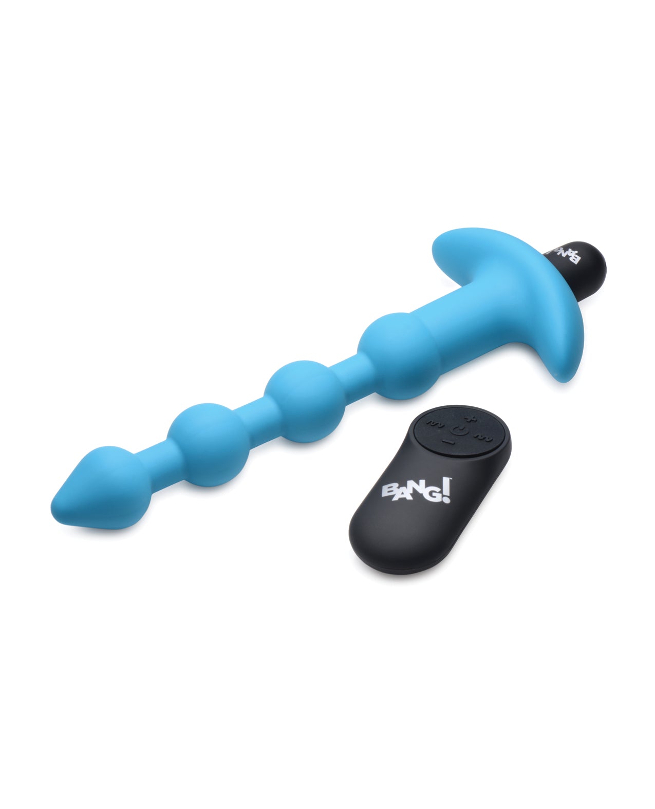 Bang! 28X Vibrating Silicone Anal Beads w/Remote Control - Blue