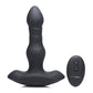 ThunderPlugs Silicone Vibrating & Thrusting Plug w/Remote - Black