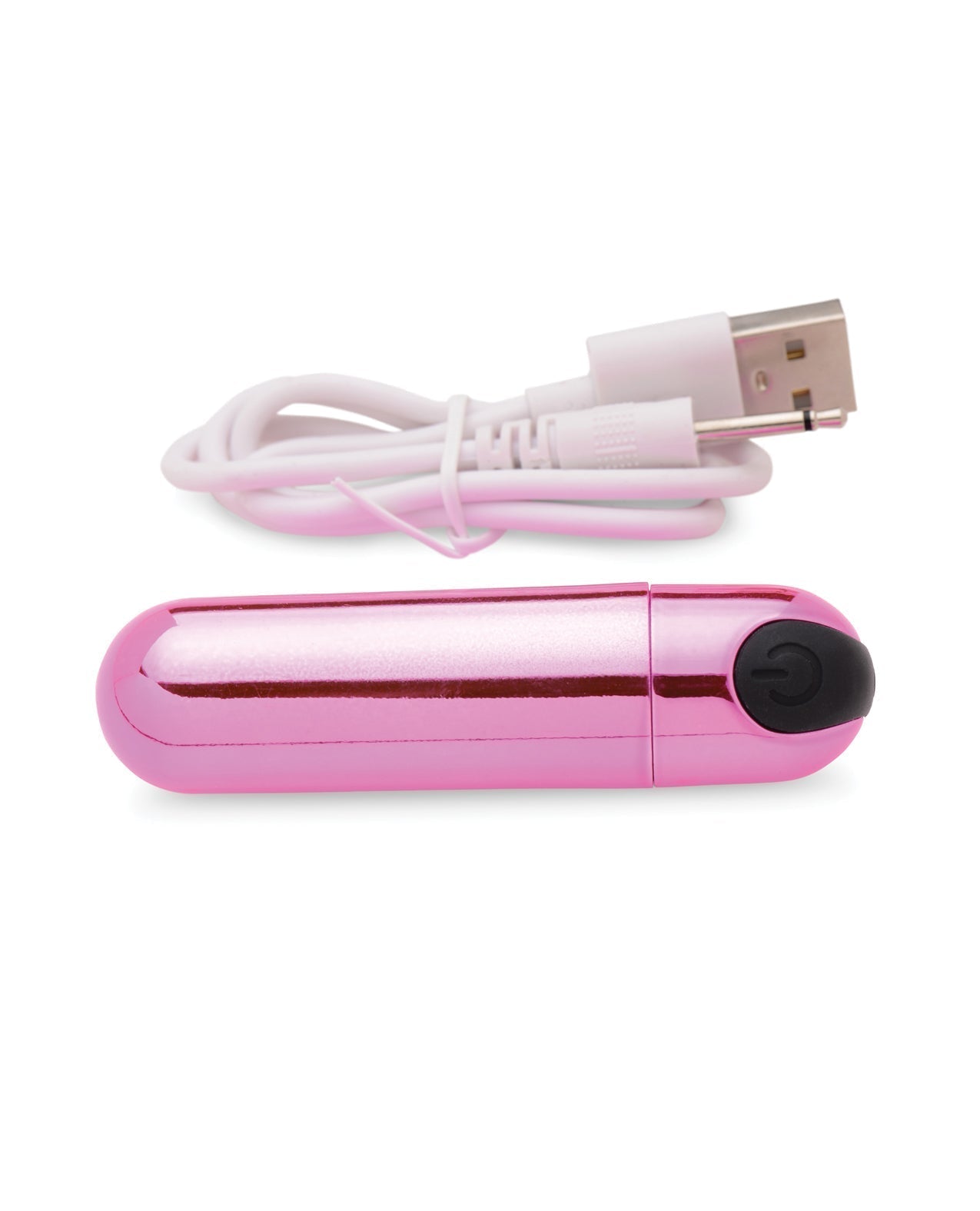 Bang! 10X Rechargeable Vibrating Metallic Bullet - Pink