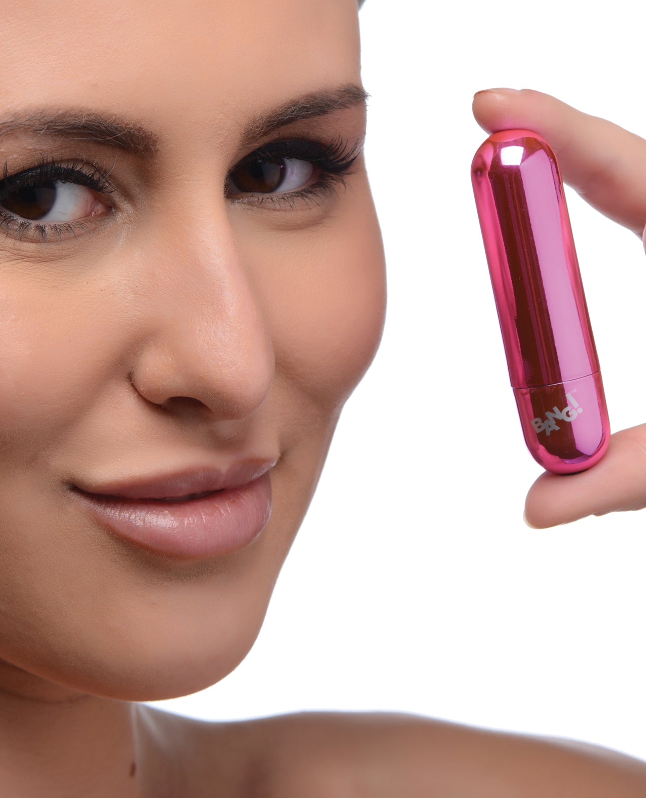 Bang! 10X Rechargeable Vibrating Metallic Bullet - Pink