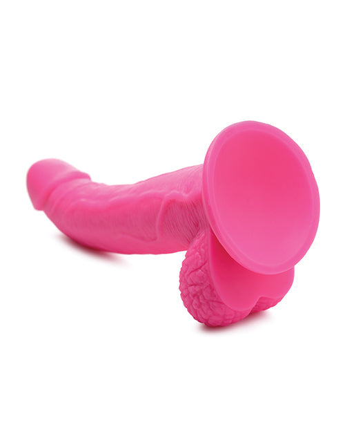 Pop Peckers Large Dildo | 7.5" Big Dildo with Balls | Pink Dildo | Suction Cup Dildo