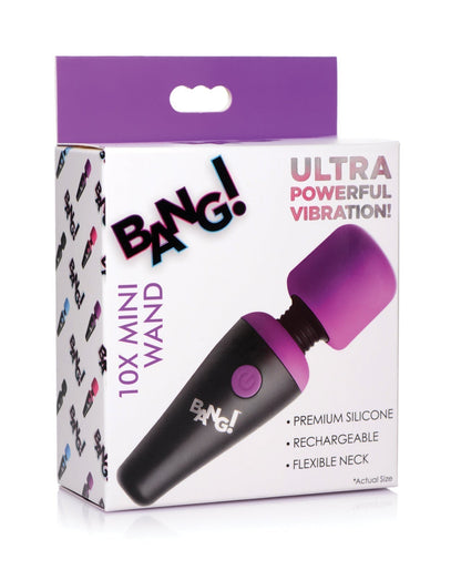 Bang! 10X Vibrating Mini Silicone Wand - Purple