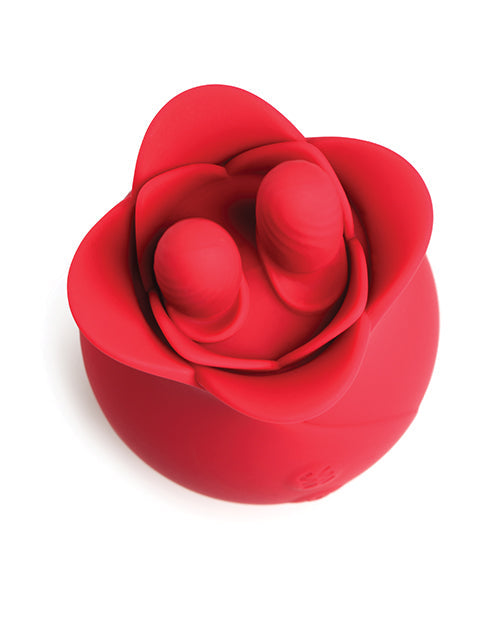 Bloomgasm The Rose Fondle 10X Massaging Clit Stimulator - Red