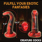 Creature Cocks Realistic Dildo | King Cobra Silicone Big Dildo | Suction Cup Dildo