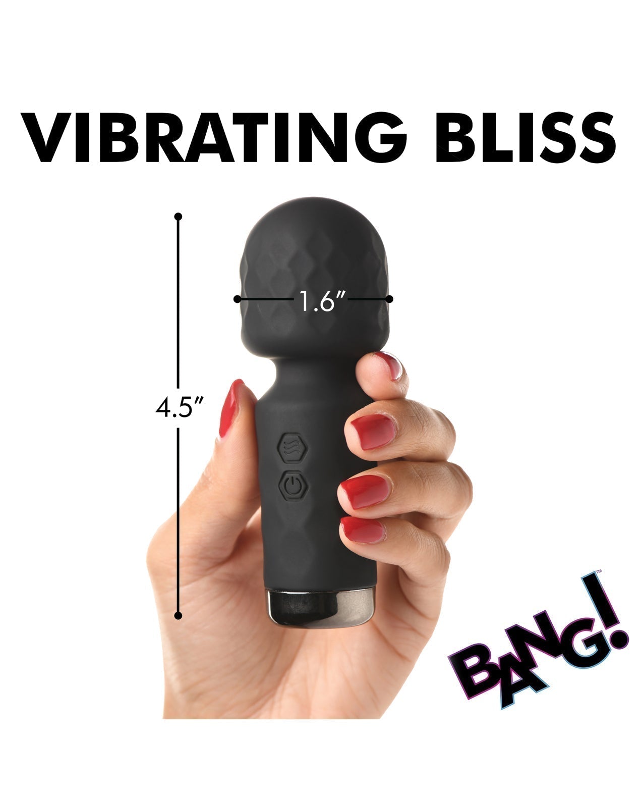 Bang! 10X Mini Silicone Wand - Black