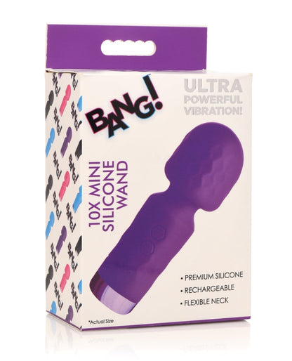 Bang! 10X Mini Silicone Wand - Purple