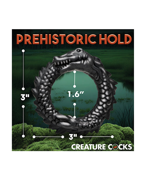 Creature Cocks Caiman Silicone Cock Ring - Black