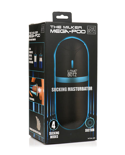 Milker Mega-Pod Sucking Masturbator - Black/Clear