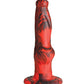 Creature Cocks Hell-Wolf Thrusting & Vibrating Silicone Dildo - Black/Red