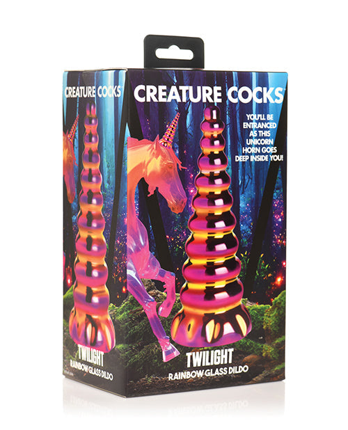 Creature Cocks Realistic Dildo | Twilight Giant Dildo | Rainbow Glass Dildo | 6-Inch Big Dildo