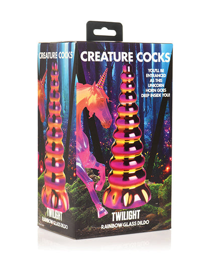 Creature Cocks Realistic Dildo | Twilight Giant Dildo | Rainbow Glass Dildo | 6-Inch Big Dildo