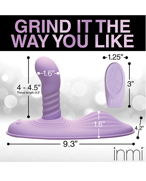 Inmi Thrust N' Grind Thrusting Vibrator | Silicone Grinder Small Vibrator | Purple Anal Vibrator | Best Vibrator for Women