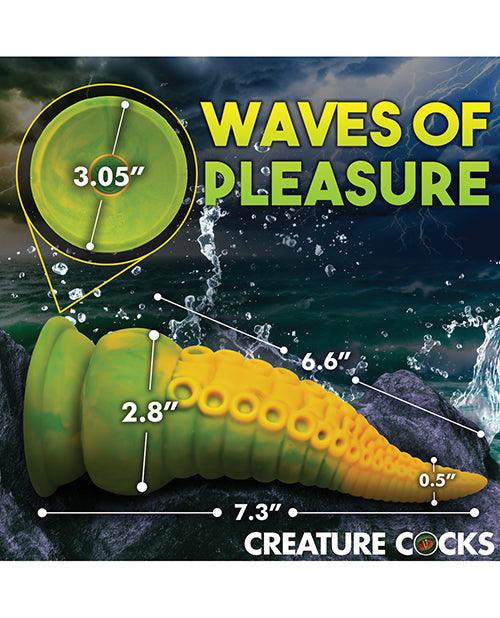 Creature Cocks Monstropus 2.0 Vibrating Tentacle Silicone Dildo - Yellow/Green