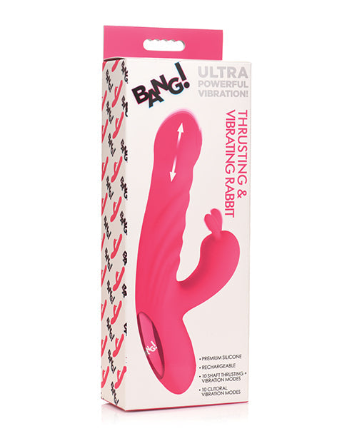 Bang 10X Thrusting Vibrator | Pink Rabbit Vibrator | G Spot Vibrator | 2-Speed Clit Vibrator | Best Vibrator for Women