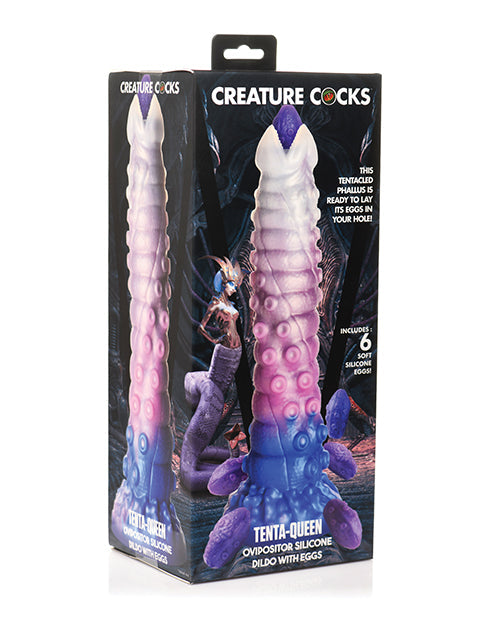 Creature Cocks Realistic Dildo | Queen Silicone Big Dildo with Eggs | Suction Cup Dildo