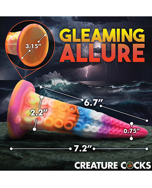 Creature Cocks Realistic Dildo | Glow-in-the-Dark Big Dildo | Rainbow Suction Cup Dildo