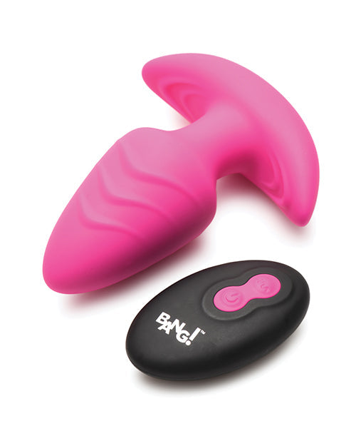 Bang! Rotating & Vibrating Tapered Butt Plug w/Remote - Pink