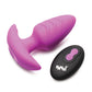 Bang! Rotating & Vibrating Tapered Butt Plug w/Remote - Purple