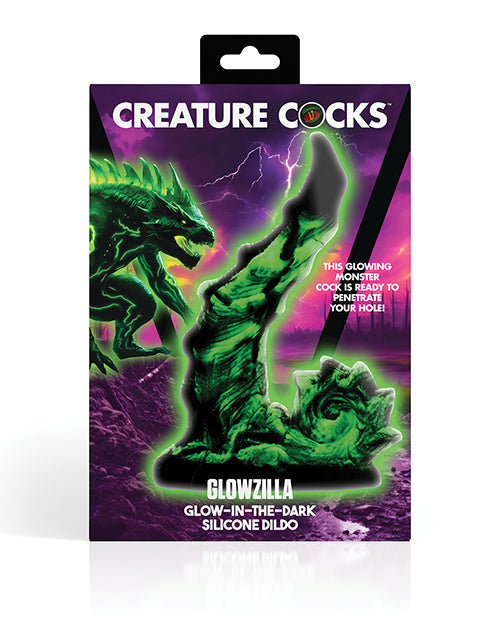 Creature Cocks Realistic Dildo | Glowzilla Glow in the Dark Suction Cup Dildo