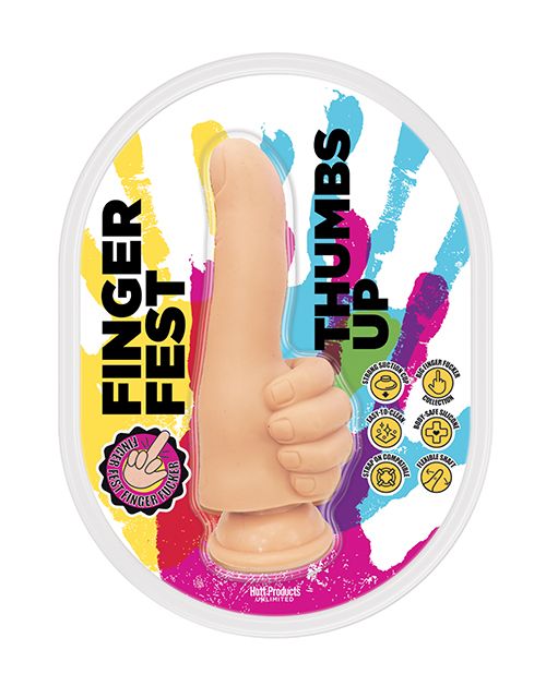 Finger Fest Thumbs Up Dildo - Flesh